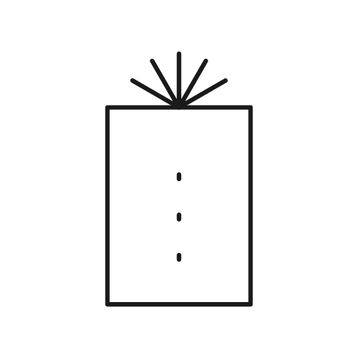 Gift 1 icon, line style, from Glyphs