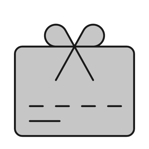 Gift card duo icon, line style, from Glyphs