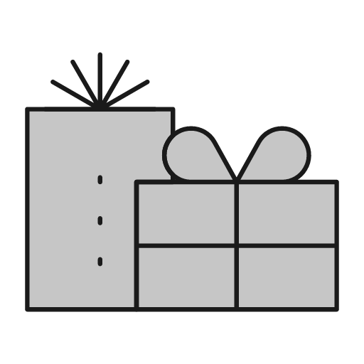 Gifts duo icon, line style, from Glyphs