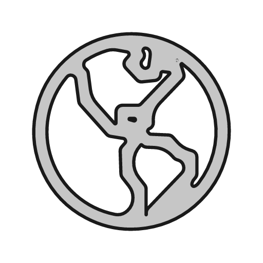 Globe americas outline icon, outline style, from Glyphs