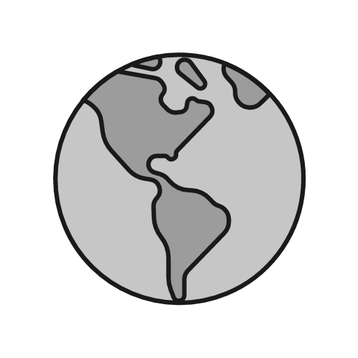 Globe west duo icon, line style, from Glyphs