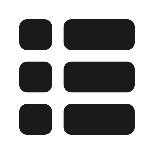 Grid list bold icon, bold style, from Glyphs