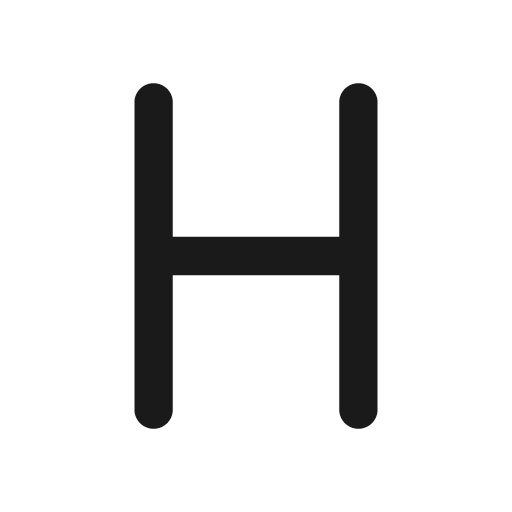H bold icon, bold style, from Glyphs