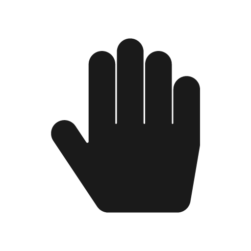 Hand bold icon, bold style, from Glyphs