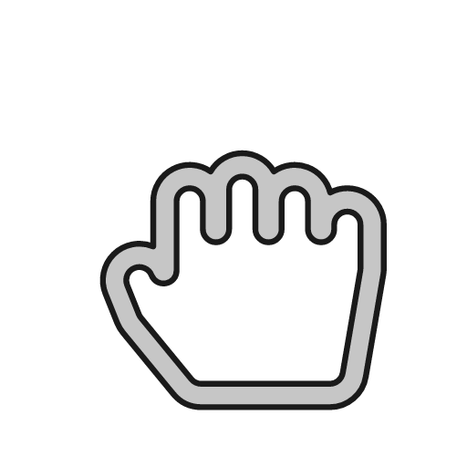 Hand fist outline icon, outline style, from Glyphs
