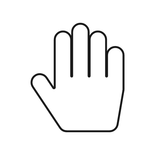 Hand icon, line style, from Glyphs