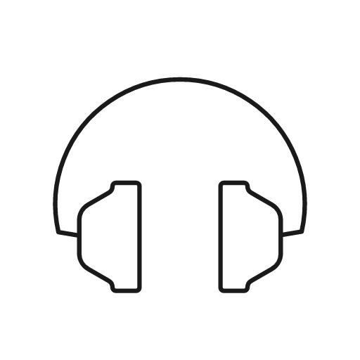 Headphones icon, line style, from Glyphs