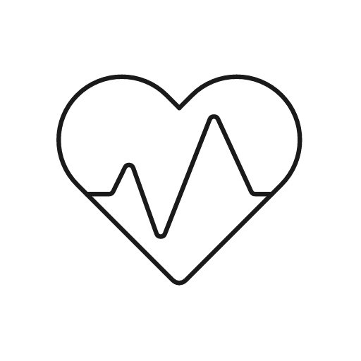Heartbeat icon, line style, from Glyphs