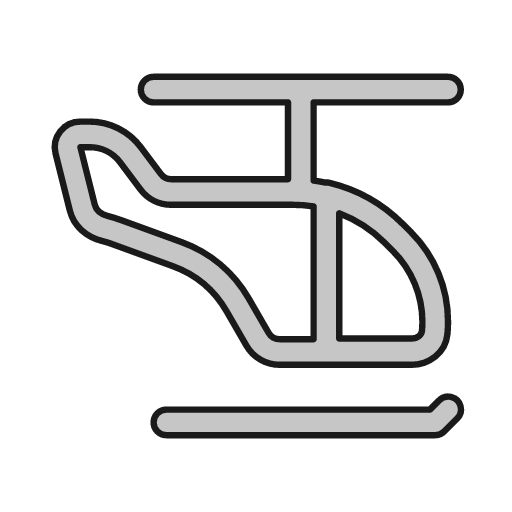Helicopter outline icon, outline style, from Glyphs