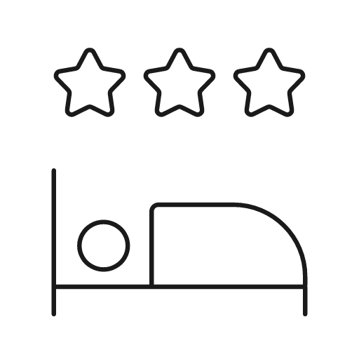 Hotel icon, line style, from Glyphs