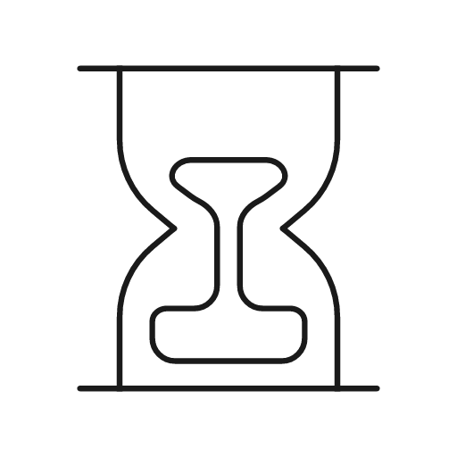 Hourglass 1 icon, line style, from Glyphs