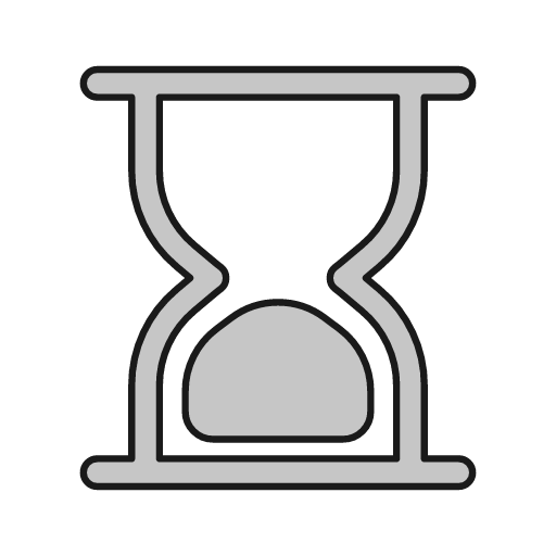Hourglass 100 outline icon, outline style, from Glyphs