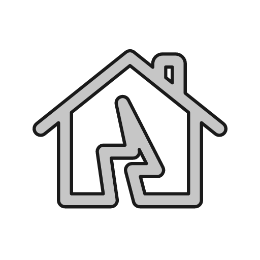 House damage outline icon, outline style, from Glyphs