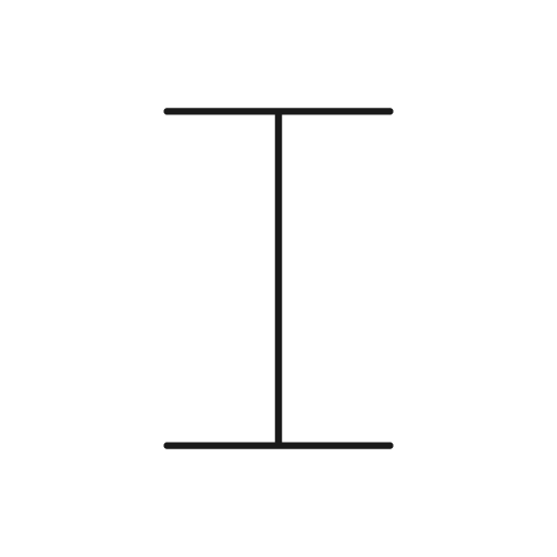 I icon, line style, from Glyphs