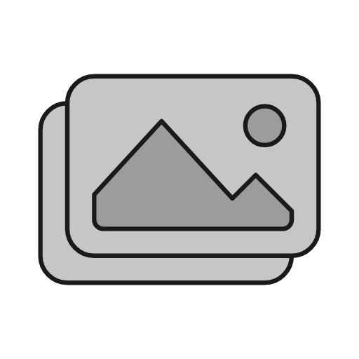 Images 1 duo icon, line style, from Glyphs
