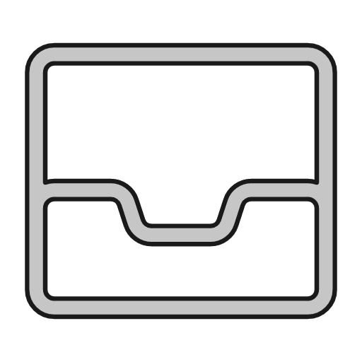 Inbox 1 outline icon, outline style, from Glyphs