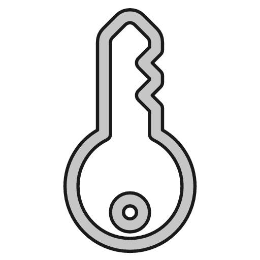 Key outline icon, outline style, from Glyphs