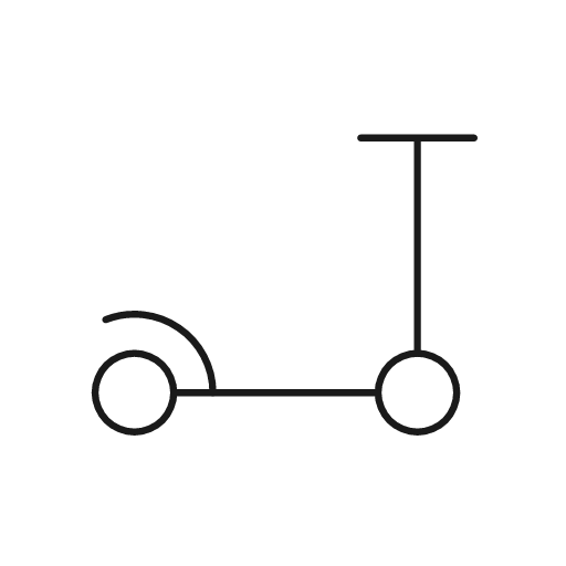 Kick scooter icon, line style, from Glyphs