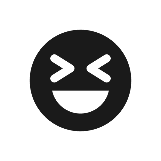 Laugh squint bold icon, bold style, from Glyphs