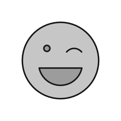 Laugh wink duo icon, line style, from Glyphs