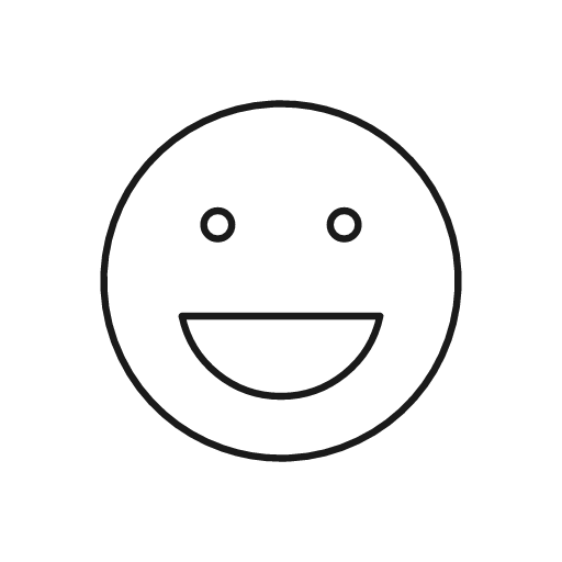 Laugh icon, line style, from Glyphs