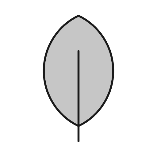 Leaf 1 duo icon, line style, from Glyphs