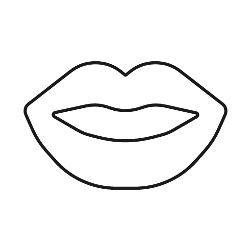 Lips icon, line style, from Glyphs