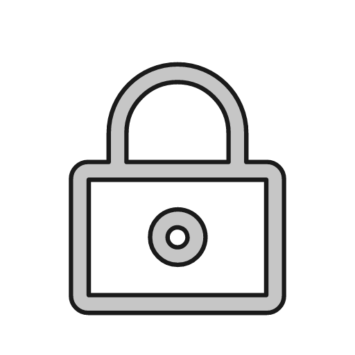 Lock outline icon, outline style, from Glyphs