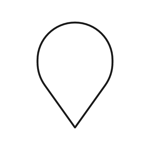 Map marker icon, line style, from Glyphs