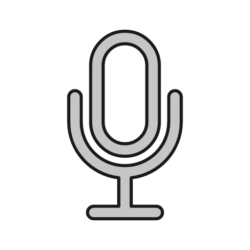 Microphone outline icon, outline style, from Glyphs