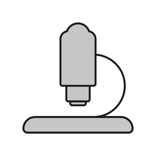 Microscope duo icon, line style, from Glyphs