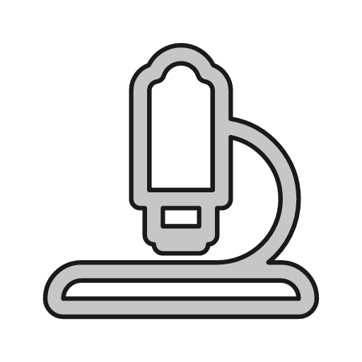 Microscope outline icon, outline style, from Glyphs