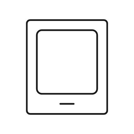 Mobile tablet icon, line style, from Glyphs