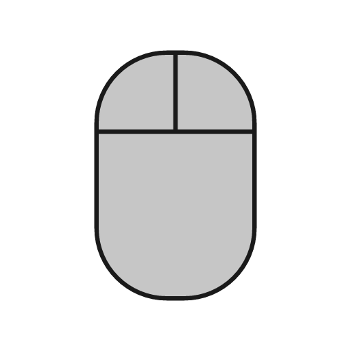 Mouse 2 duo icon, line style, from Glyphs