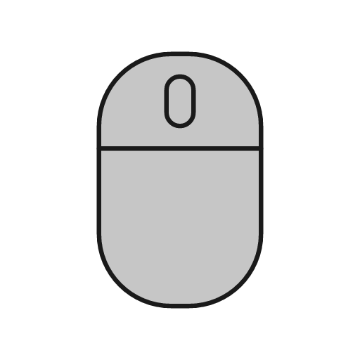 Mouse duo icon, line style, from Glyphs