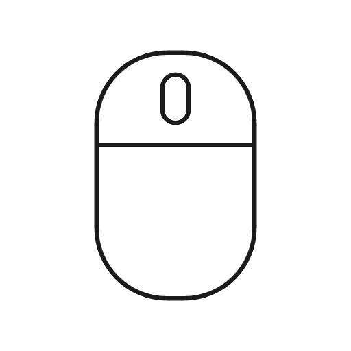 Mouse icon, line style, from Glyphs