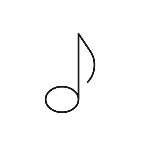 Music note icon, line style, from Glyphs