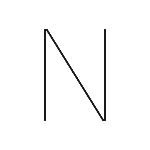 N icon, line style, from Glyphs