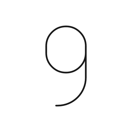 Nine icon, line style, from Glyphs