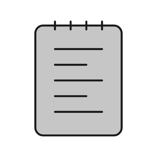 Note pad duo icon, line style, from Glyphs