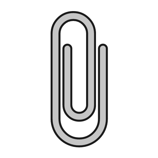 Paperclip outline icon, outline style, from Glyphs