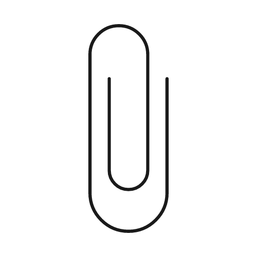 Paperclip icon, line style, from Glyphs