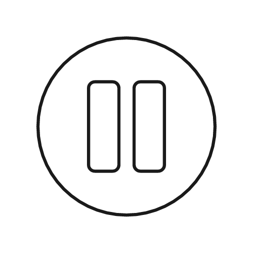 Pause circle icon, line style, from Glyphs