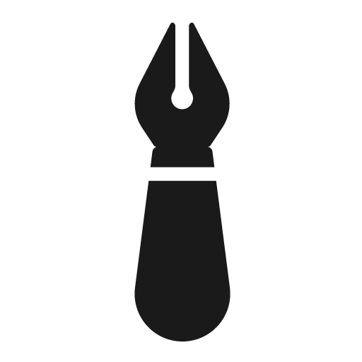 Pen fountain bold icon, bold style, from Glyphs