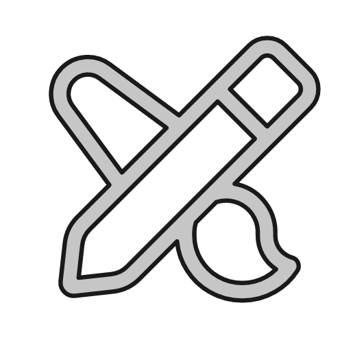 Pencil paintbrush outline icon, outline style, from Glyphs