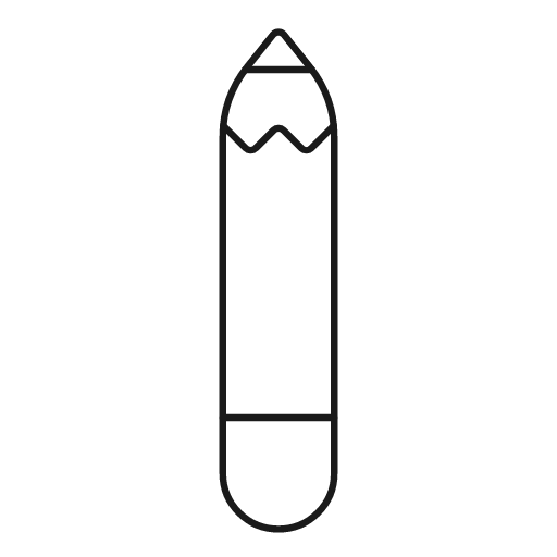 Pencil icon, line style, from Glyphs