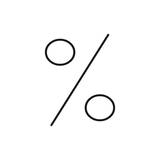 Percent duo icon, line style, from Glyphs