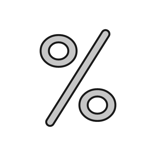 Percent outline icon, outline style, from Glyphs