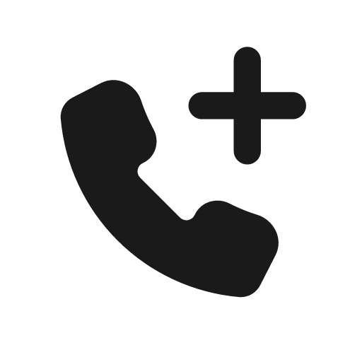 Phone add bold icon, bold style, from Glyphs