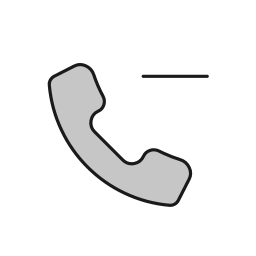Phone remove duo icon, line style, from Glyphs